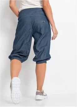 Loose Fit Cropped Jeans -Mesh Sleeve Shop Loose Fit Cropped Jeans977294FRSP W03