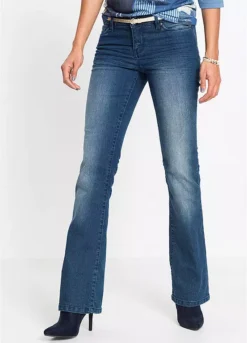 Low Rise Bootcut Jeans -Mesh Sleeve Shop Low Rise Bootcut Jeans928026FRSP