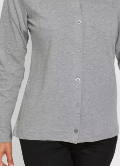 Marl Jersey Shirt -Mesh Sleeve Shop Marl Jersey Shirt950239FRSP W03