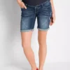 Maternity 5 Pocket Denim Shorts -Mesh Sleeve Shop Maternity 5 Pocket Denim Shorts964447FRSP
