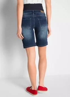 Maternity 5 Pocket Denim Shorts -Mesh Sleeve Shop Maternity 5 Pocket Denim Shorts964447FRSP W01