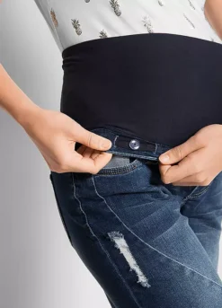 Maternity 5 Pocket Denim Shorts -Mesh Sleeve Shop Maternity 5 Pocket Denim Shorts964447FRSP W03