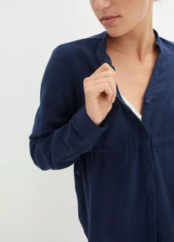 Maternity Flannel Blouse -Mesh Sleeve Shop Maternity Flannel Blouse949236FRSP W03