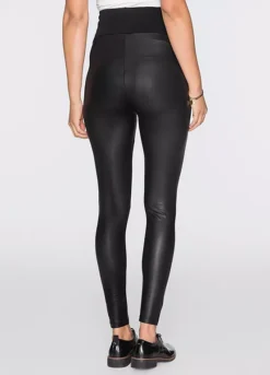 Maternity Pleather Leggings -Mesh Sleeve Shop Maternity Pleather Leggings933357FRSP W01