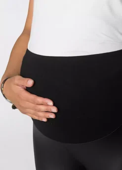 Maternity Pleather Leggings -Mesh Sleeve Shop Maternity Pleather Leggings933357FRSP W02