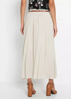 Maxi Skirt With Belt -Mesh Sleeve Shop Maxi Skirt with Belt943301FRSP W01