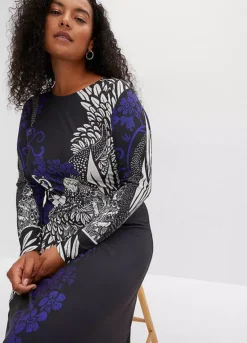 Midi Dress -Mesh Sleeve Shop Midi Dress924993FRSB W01