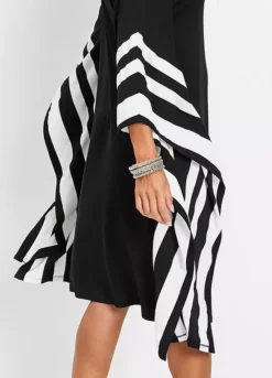 Monochrome Jersey Kaftan Dress -Mesh Sleeve Shop Monochrome Jersey Kaftan Dress904102FRSP W02