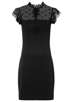 Net Yoke Dress -Mesh Sleeve Shop Net Yoke Dress947946FRSC