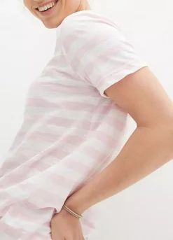 Pack Of 2 Crew Neck Stripe T-Shirts -Mesh Sleeve Shop Pack of 2 Crew Neck Stripe T Shirts906515FRSP W03