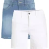 Pack Of 2 Denim Shorts -Mesh Sleeve Shop Pack of 2 Denim Shorts932325FRSC