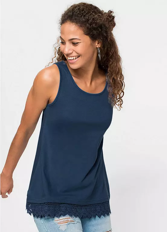 Pack Of 2 Lace Trim Tops 3 Pack Of 2 Lace Trim Tops