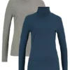 Pack Of 2 Polo Neck Tops