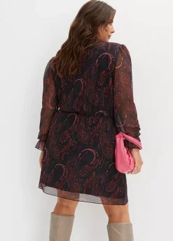 Paisley Net Dress -Mesh Sleeve Shop Paisley Net Dress932604FRSB W01