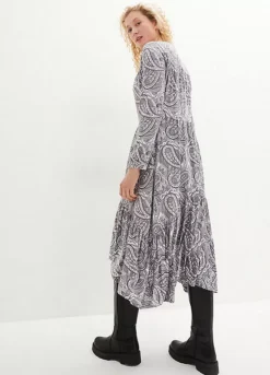 Paisley Print Jersey Midi Dress -Mesh Sleeve Shop Paisley Print Jersey Midi Dress958270FRSP W01