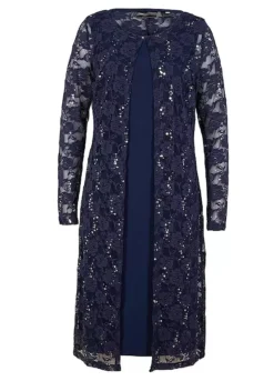 Party Dress & Cardigan Set -Mesh Sleeve Shop Party Dress Cardigan Set960144FRSC