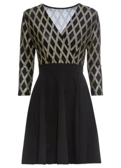 Party Skater Dress -Mesh Sleeve Shop Party Skater Dress955999FRSC