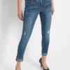 Petite Turn-Up Skinny Jeans -Mesh Sleeve Shop Petite Turn Up Skinny Jeans975121FRSP