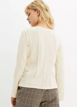 Piped Jersey Top -Mesh Sleeve Shop Piped Jersey Top946292FRSP W01