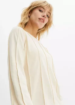 Piped Jersey Top -Mesh Sleeve Shop Piped Jersey Top946292FRSP W03