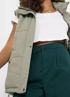 Pleated Wide Leg Trousers -Mesh Sleeve Shop Pleated Wide Leg Trousers967868FRSP W02