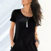 Pocket Smock Tunic -Mesh Sleeve Shop Pocket Smock Tunic904413FRSP