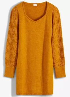 Pointelle Knit Dress -Mesh Sleeve Shop Pointelle Knit Dress938329FRSC