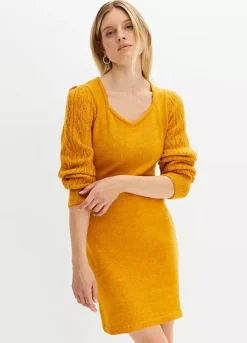 Pointelle Knit Dress -Mesh Sleeve Shop Pointelle Knit Dress938329FRSP