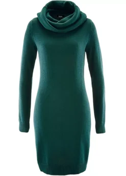 Poloneck Jumper Dress -Mesh Sleeve Shop Poloneck Jumper Dress933286FRSC