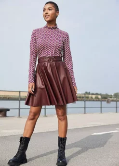 Poloneck Top -Mesh Sleeve Shop Poloneck Top979605FRSL