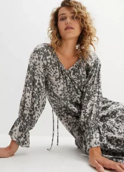 Printed Chiffon Midi Dress -Mesh Sleeve Shop Printed Chiffon Midi Dress952988FRSP W02