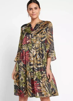 Printed Dress -Mesh Sleeve Shop Printed Dress954420FRSP