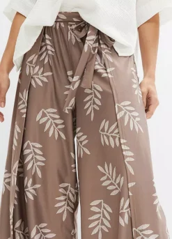 Printed Jersey Crepe Trousers -Mesh Sleeve Shop Printed Jersey Crepe Trousers918521FRSP W02