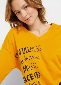 Printed Top -Mesh Sleeve Shop Printed Top967282FRSP W02