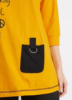 Printed Top -Mesh Sleeve Shop Printed Top967282FRSP W03