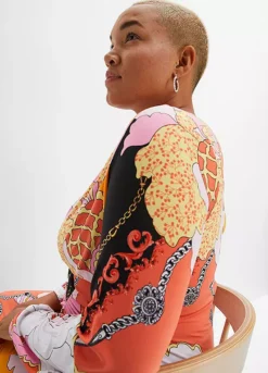 Printed Wrap Maxi Dress -Mesh Sleeve Shop Printed Wrap Maxi Dress934039FRSB W02