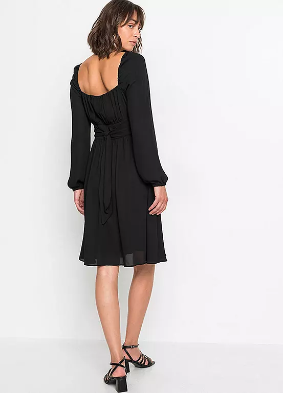 Puff Sleeve Square Neck Dress 5 Puff Sleeve Square Neck Dress - Image 3
