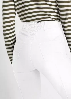 Push-Up Straight Leg Jeans -Mesh Sleeve Shop Push Up Straight Leg Jeans911473FRSP W03