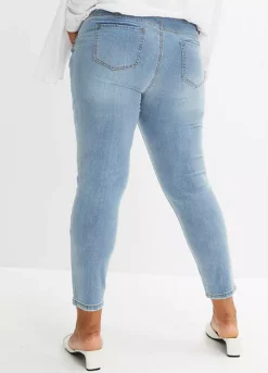 Rhinestone Pocket Jeans -Mesh Sleeve Shop Rhinestone Pocket Jeans932073FRSB W01