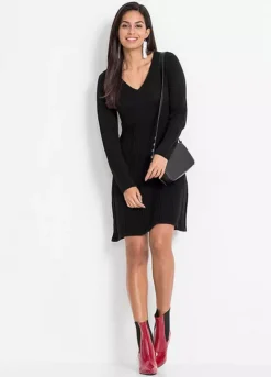 Rib Knit Mini Dress 11 Rib Knit Mini Dress -Mesh Sleeve Shop Rib Knit Mini Dress970940FRSP W04