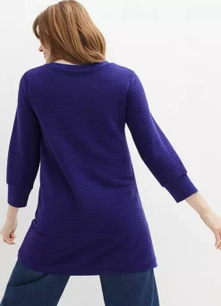 Ribbed Sweatshirt -Mesh Sleeve Shop Ribbed Sweatshirt904896FRSP W01