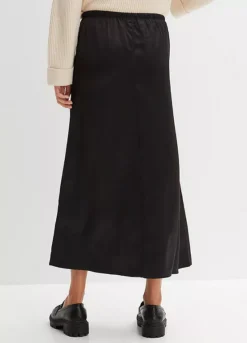 Satin Midi Skirt -Mesh Sleeve Shop Satin Midi Skirt917031FRSP W02