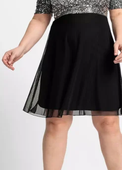 Sequin Party Dress -Mesh Sleeve Shop Sequin Party Dress968036FRSB W02