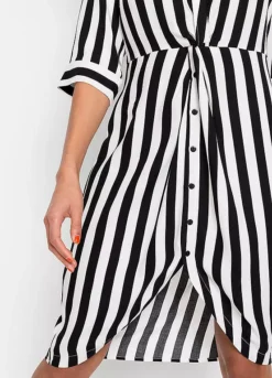 Shirt Dress -Mesh Sleeve Shop Shirt Dress928122FRSP W02