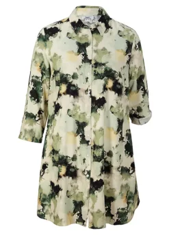 Short Shirt Dress -Mesh Sleeve Shop Short Shirt Dress973980FRSC