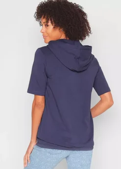 Short Sleeve Hooded Sweatshirt -Mesh Sleeve Shop Short Sleeve Hooded Sweatshirt915751FRSP W01
