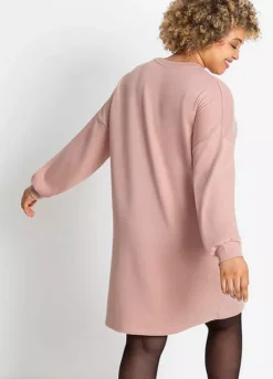 Side Pocket Sweatshirt Dress -Mesh Sleeve Shop Side Pocket Sweatshirt Dress944331FRSB W01