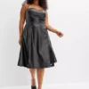 Sleeveless Faux Leather Party Dress -Mesh Sleeve Shop Sleeveless Faux Leather Party Dress921990FRSB