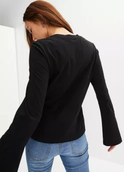 Slit Cuff Top -Mesh Sleeve Shop Slit Cuff Top903340FRSP W01