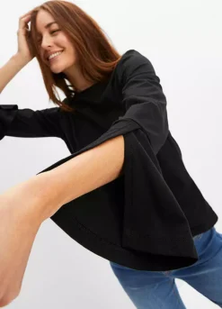 Slit Cuff Top -Mesh Sleeve Shop Slit Cuff Top903340FRSP W03